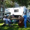 Jam session beginning on the lawn of the museum, 2013 fiddle week