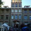 A shot of the newly refinished exterior of the Clock Tower, 2013 fiddle week.