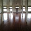 A PEEK AT OUR NEWLY REFINISHED FLOOR IN OUR BALL ROOM ON THE THIRD FLOOR